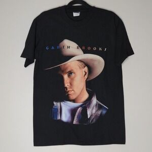 Vintage Garth Brooks T-Shirt Mens M Black 1998 90s Tour Concert Country Music